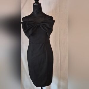 H&M Strapless Black Dress with Bow Size 12 never worn
